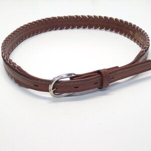 Dun Dee Genuine Leather Western Belt Adjustable Buckle Size 32 Unisex